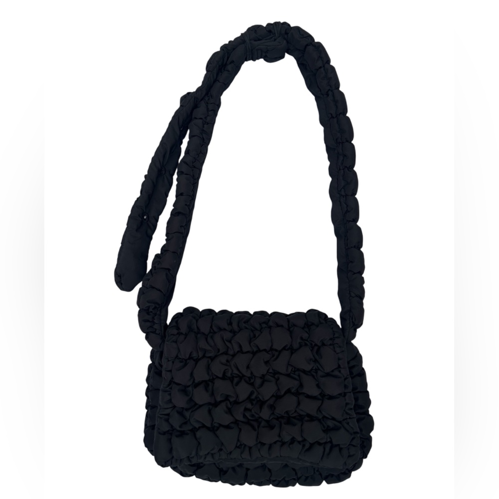 ZARA NWOT Quilted Crossbody Adjustable Strap Black Bag